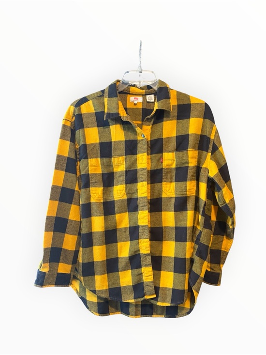 Levi's Tops - Levi's Yellow and Black Buffalo Check Button-Down Shirt